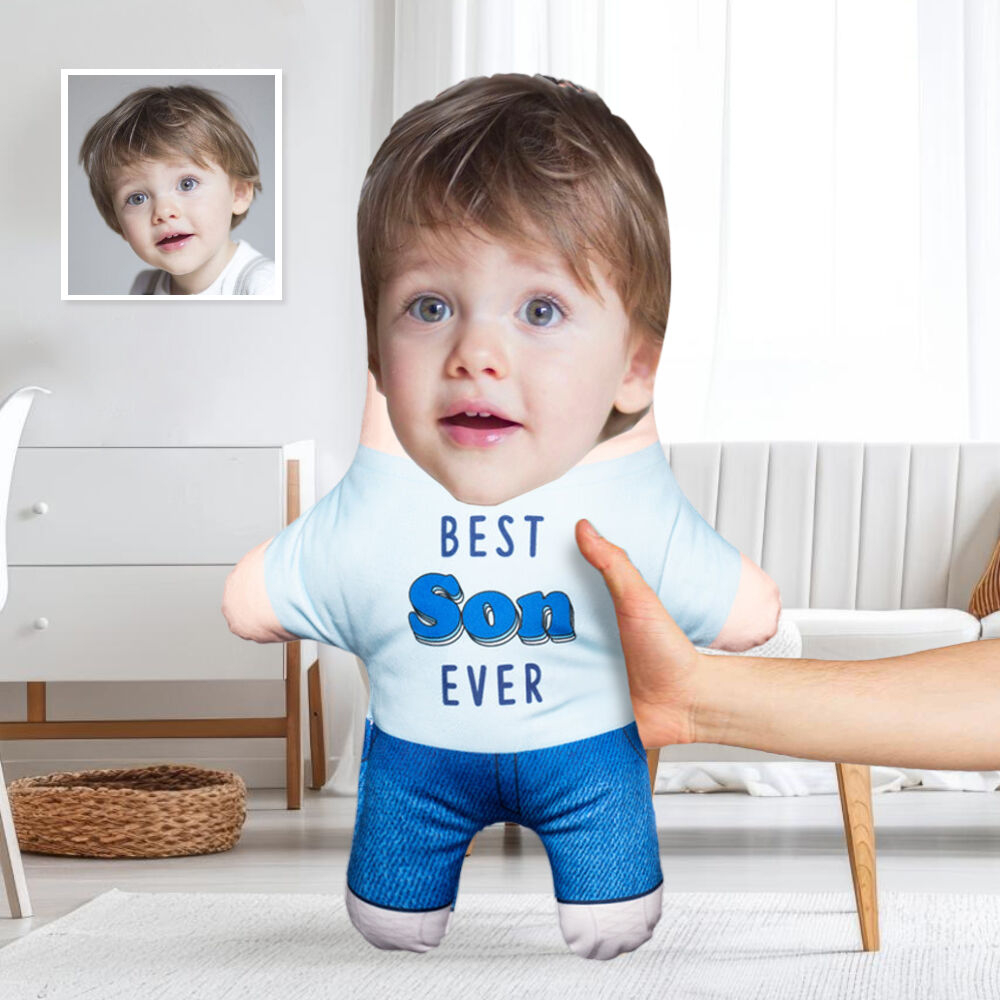 Coussin de visage personnalisé "Best Son Ever" Idée de coussin photo Cadeau pour fils