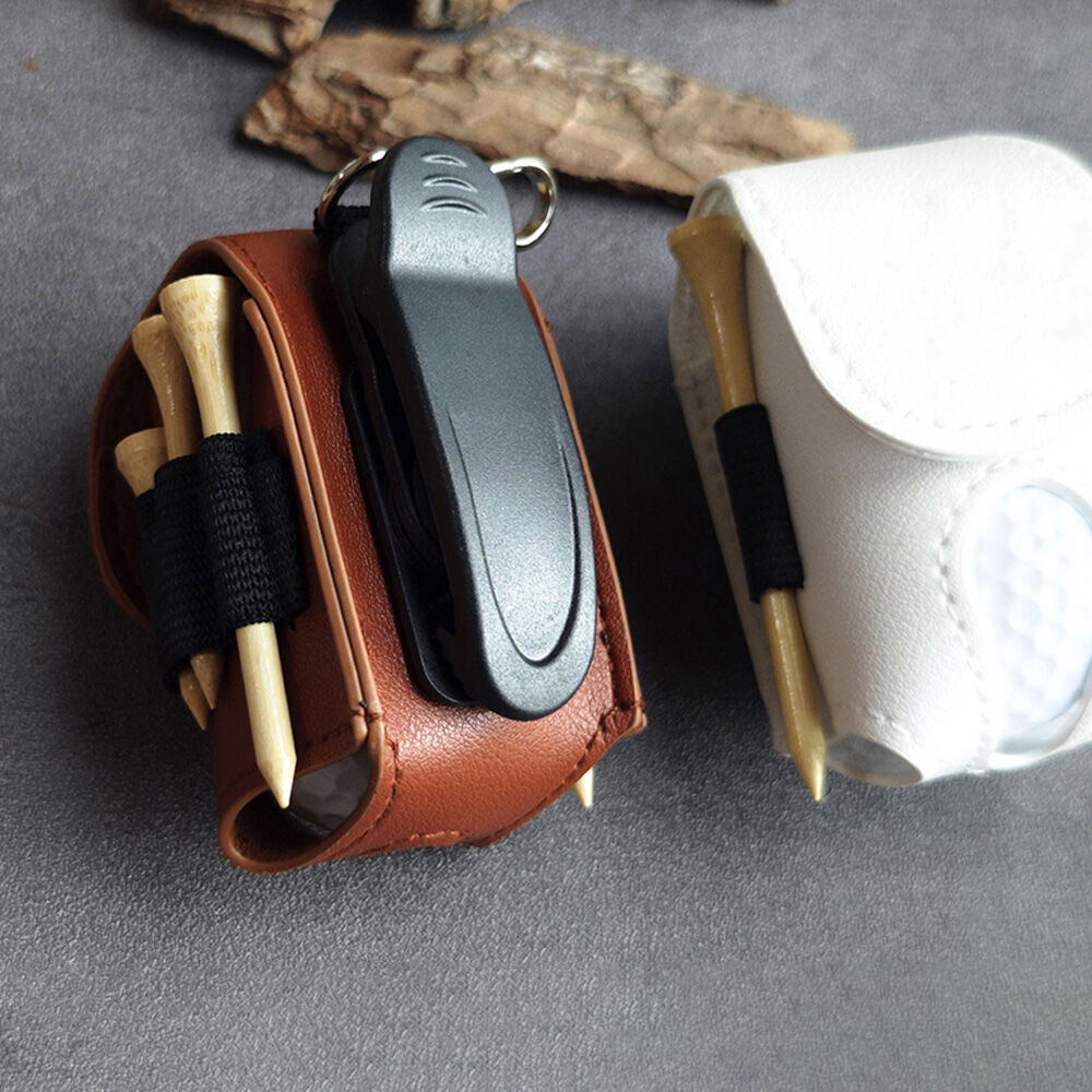 Personalized Golf Ball Bag Custom Lettering Golf Label Leather Storage Bag for Boyfriend