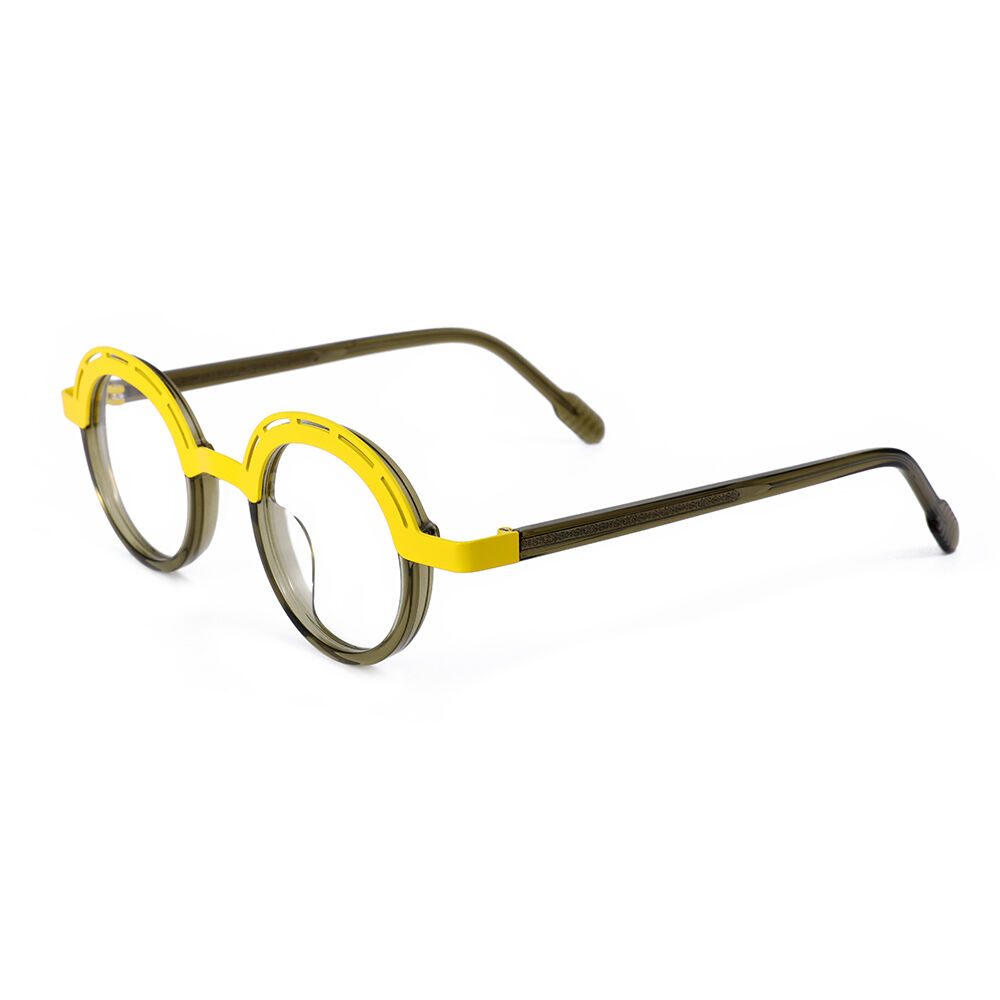 Ramos Round Yellow Glasses