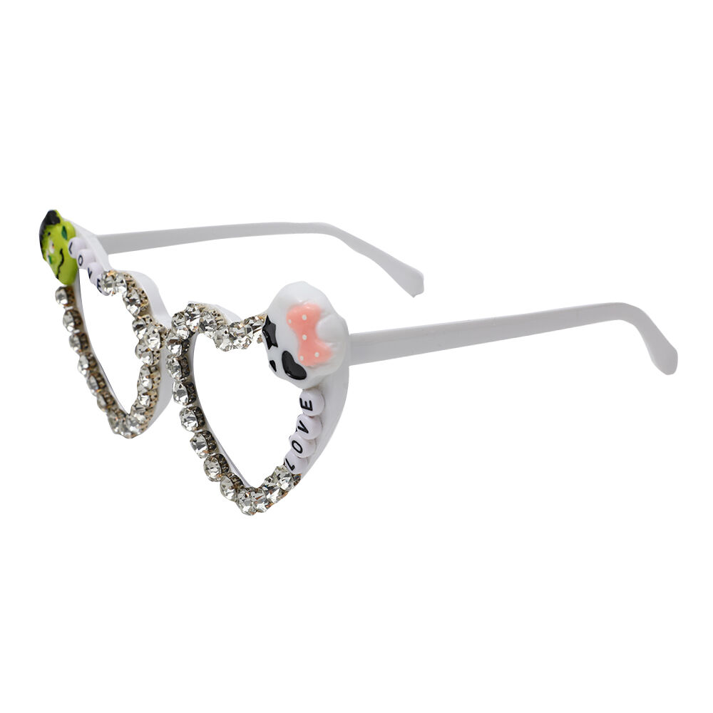Halloween Cedriea Heart Green Monster Glasses