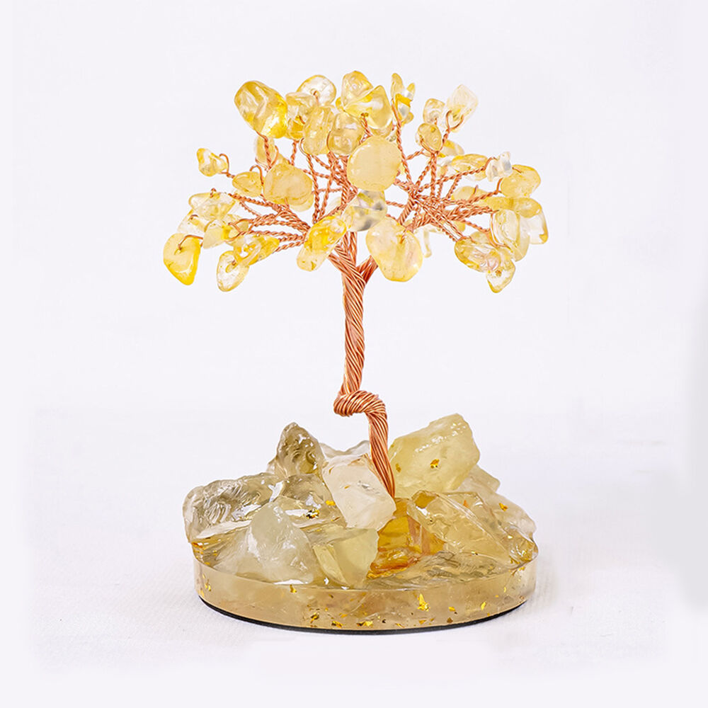Crystal Fortune Tree Crystal Tooth Flower Tree Large Block of Raw Stone Base Deco for Friends