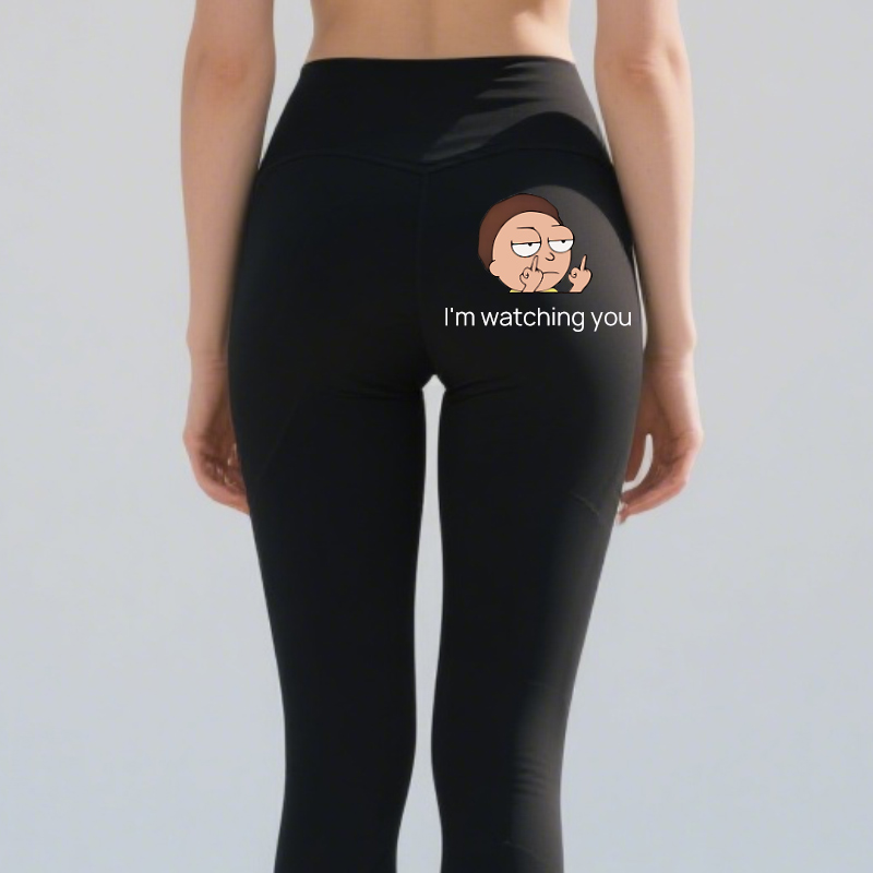 Gepersonaliseerde Legging Ik Kijk Naar Jou Rick and Morty Grappig Ontwerp Creatief Cadeau voor Haar Vrienden