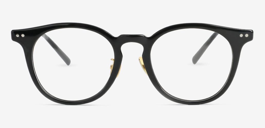 Troy Black Round Glasses