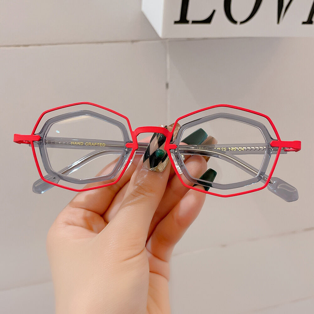 Rone Geometric Blue Glasses