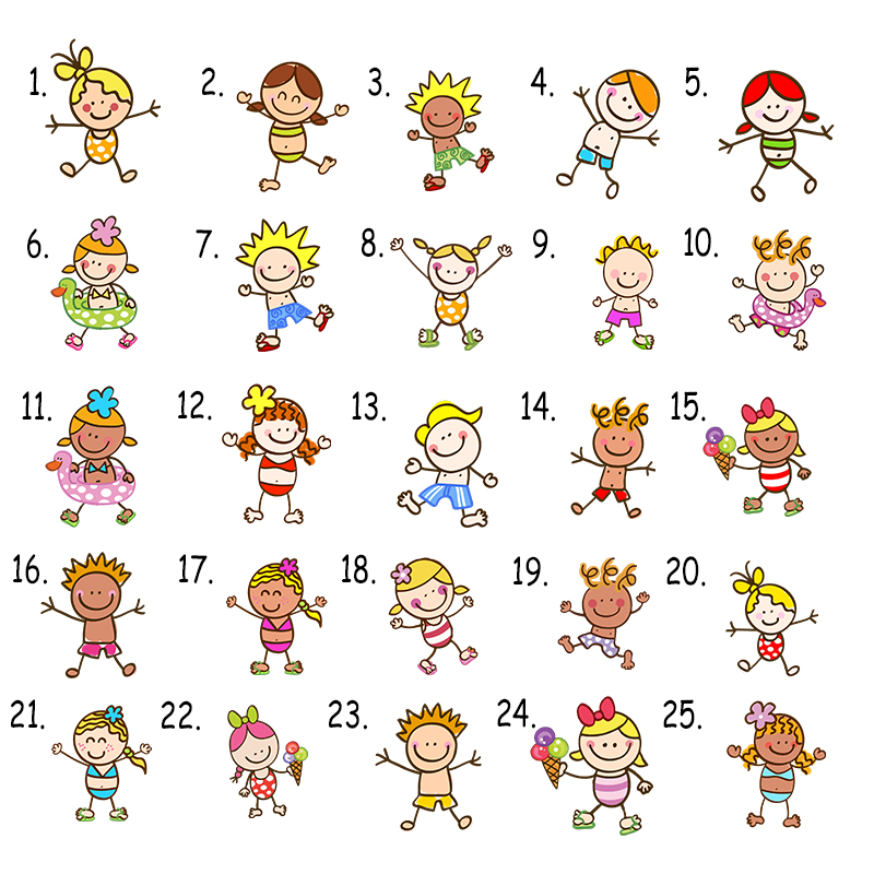 Personalized Name Apron with Cute Figure Pattern Exquisite Gift for Family