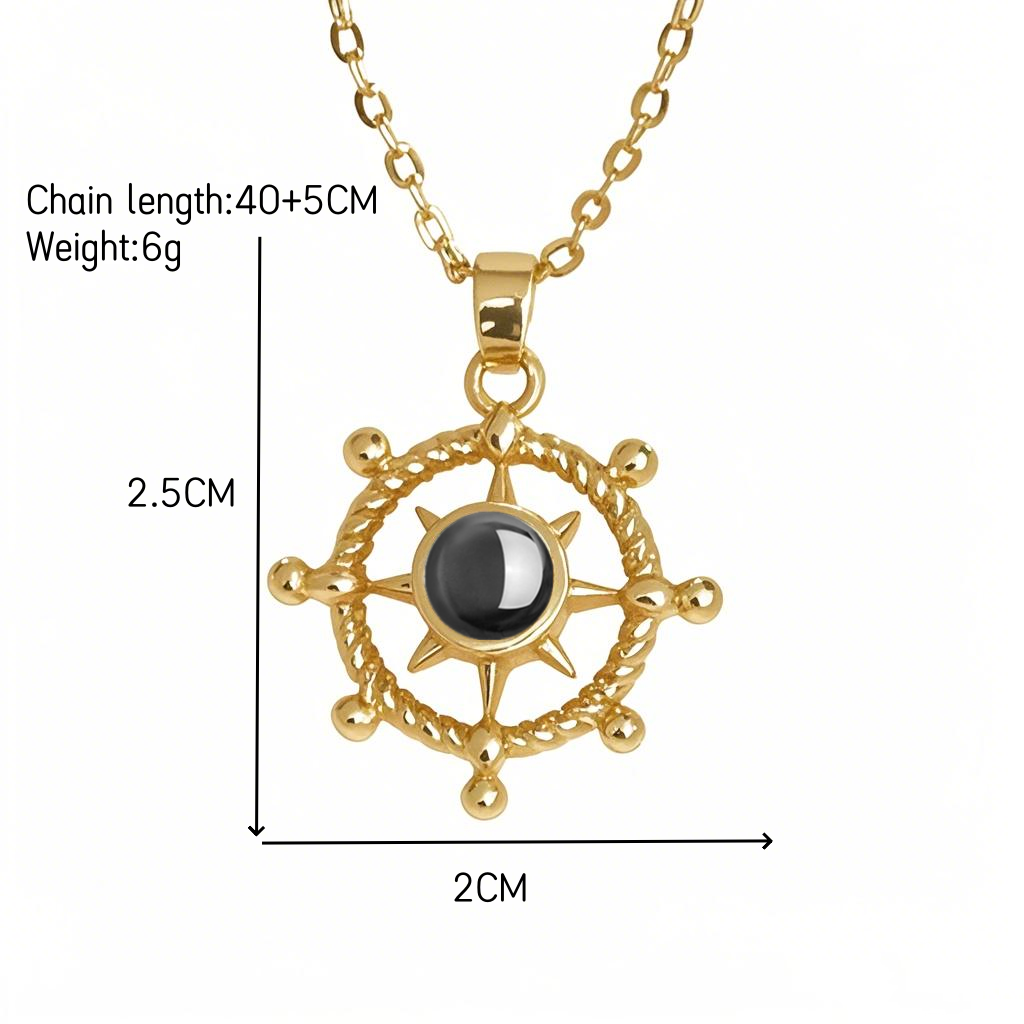 Personalized Anchor Projection Picture Necklace Special Gift for Family