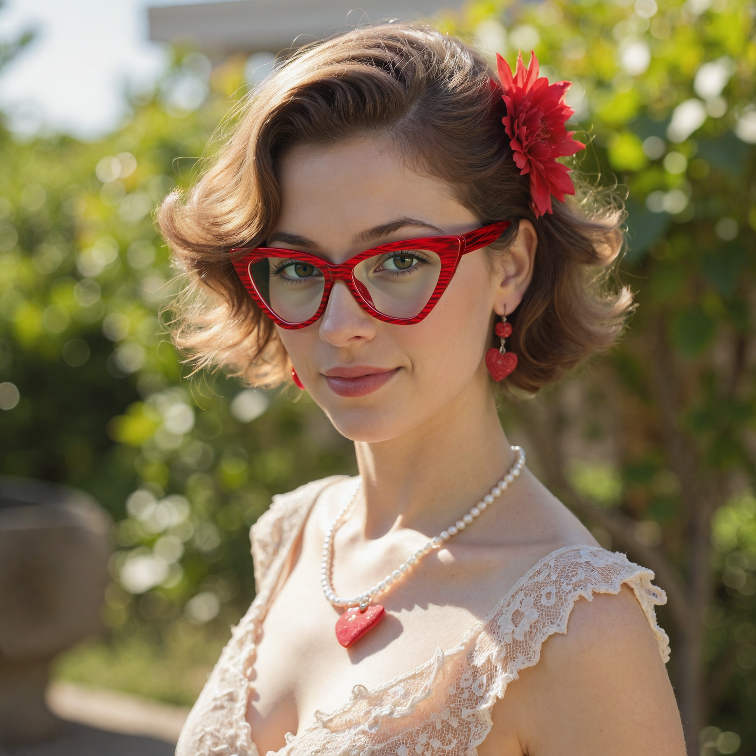 Occhiali da Vista Stuart Cat Eye Rosso 