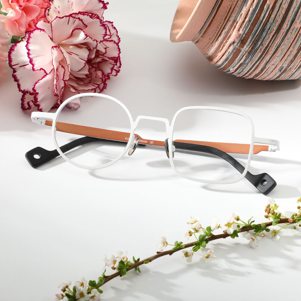 Lunettes de Vue Pinot Carré Ronde Blanc