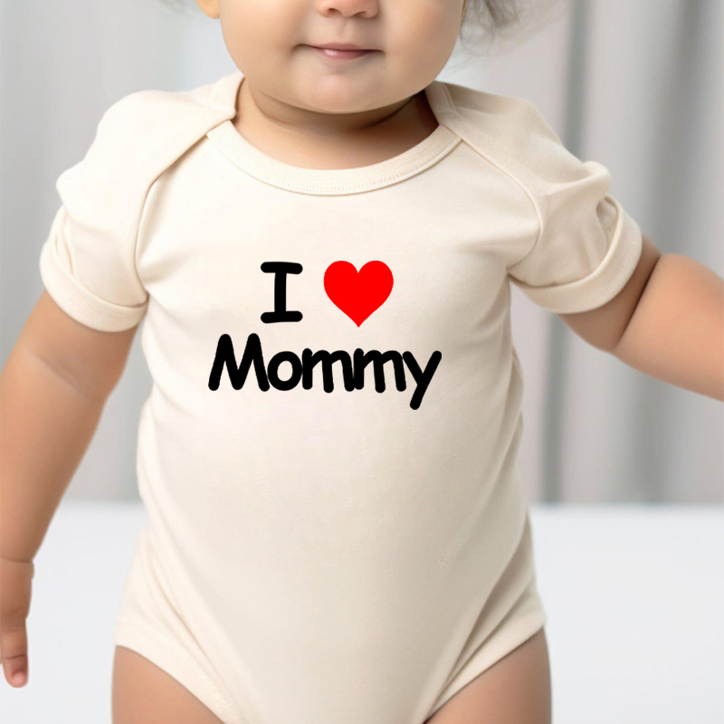 Body de bebé personalizado "Amo a papá y mamá", apodo personalizado, regalo único y cálido para baby shower para la familia