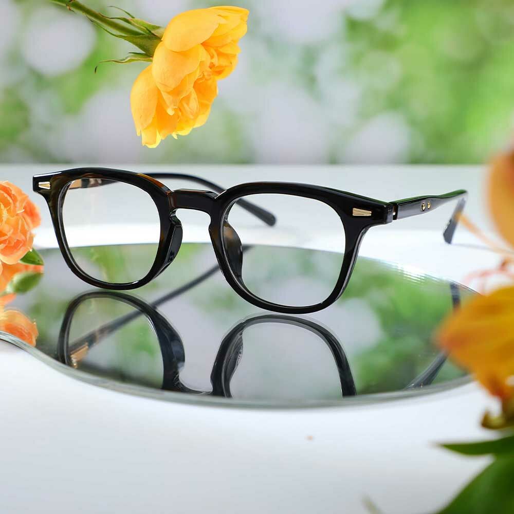 Kenneth Quadratische Schwarze Brille