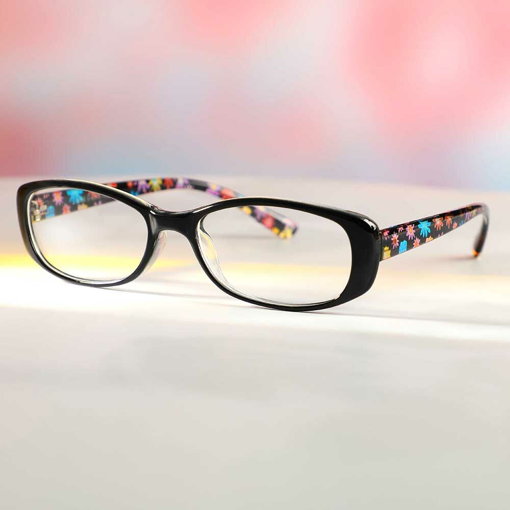 Theresa Rechteckige Schwarze Brille