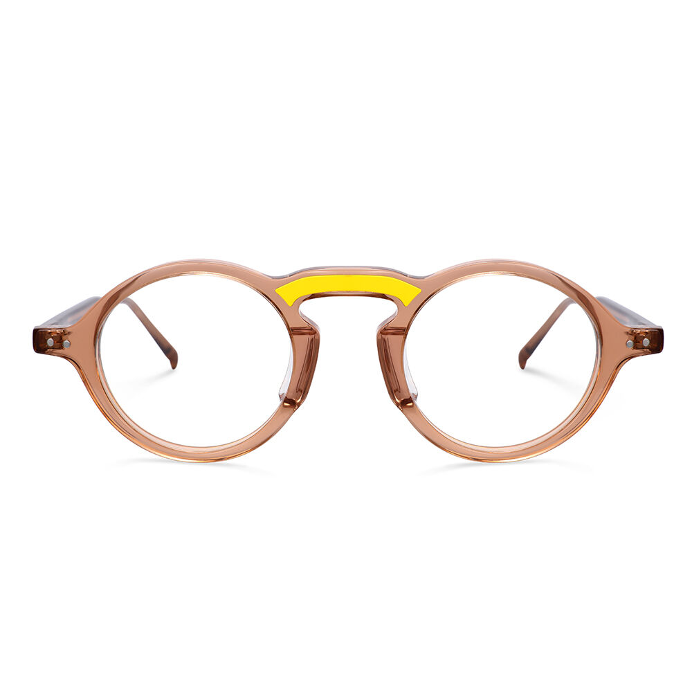 Ciro Runde Braune Brille