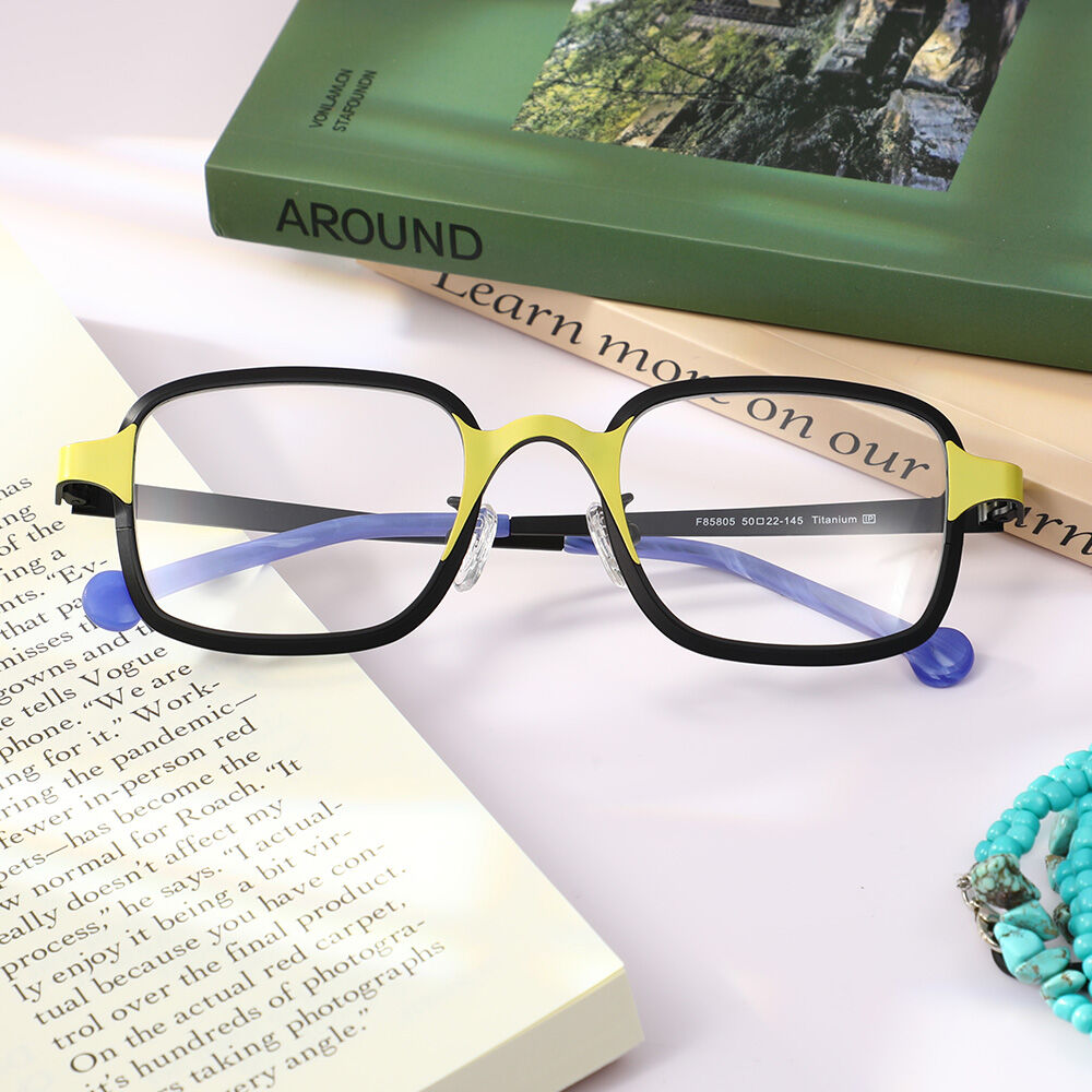 Afra Quadratische Schwarze Brille