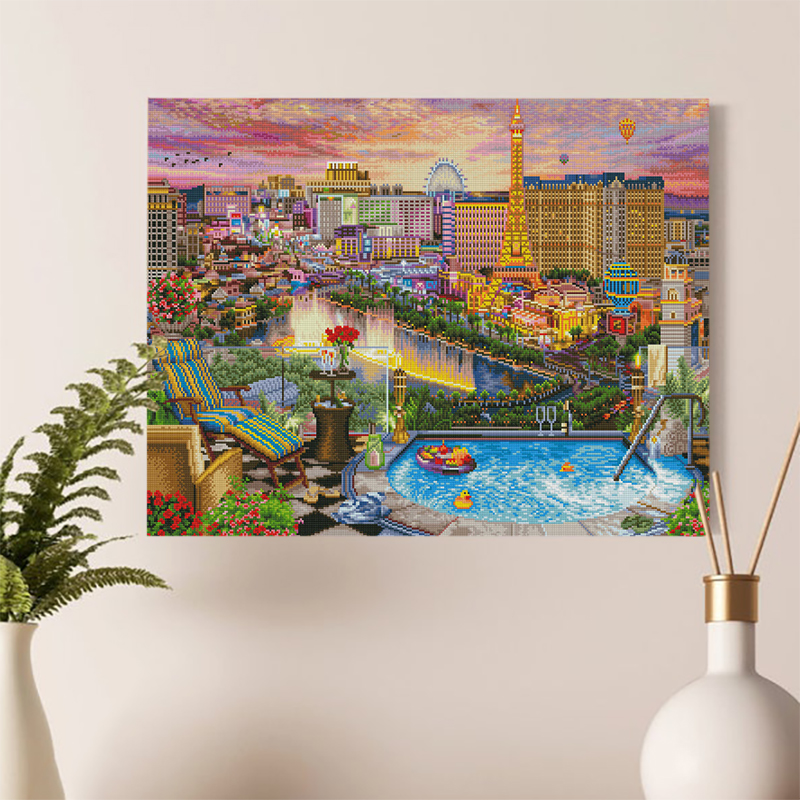 Bustling City Diamond Painting Creative Gift for Family