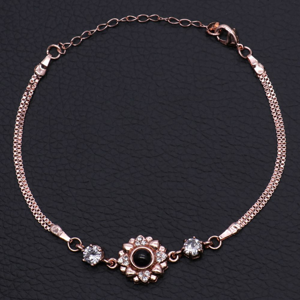 Personalisiertes Blumen Foto Projektion Armband Geschenk