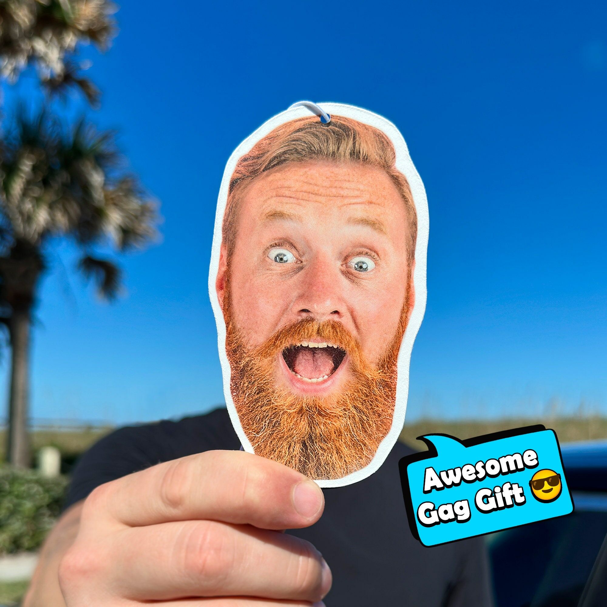 オリジナル 顔写真 車 ルームミラー アクセサリー ストラップ