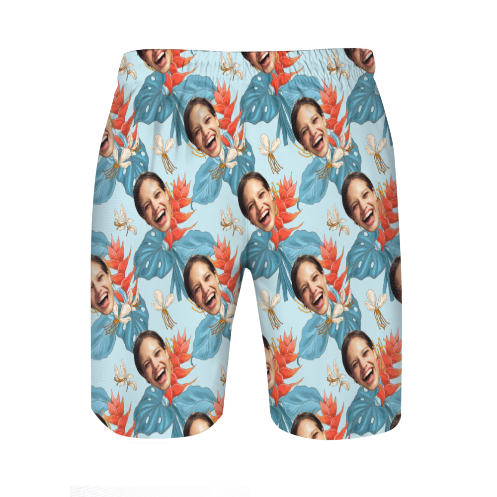 Cuadro personalizado Calzoncillos de Playa para Hombre con Diseño de Flores Único Elegante Regalo para Amigo