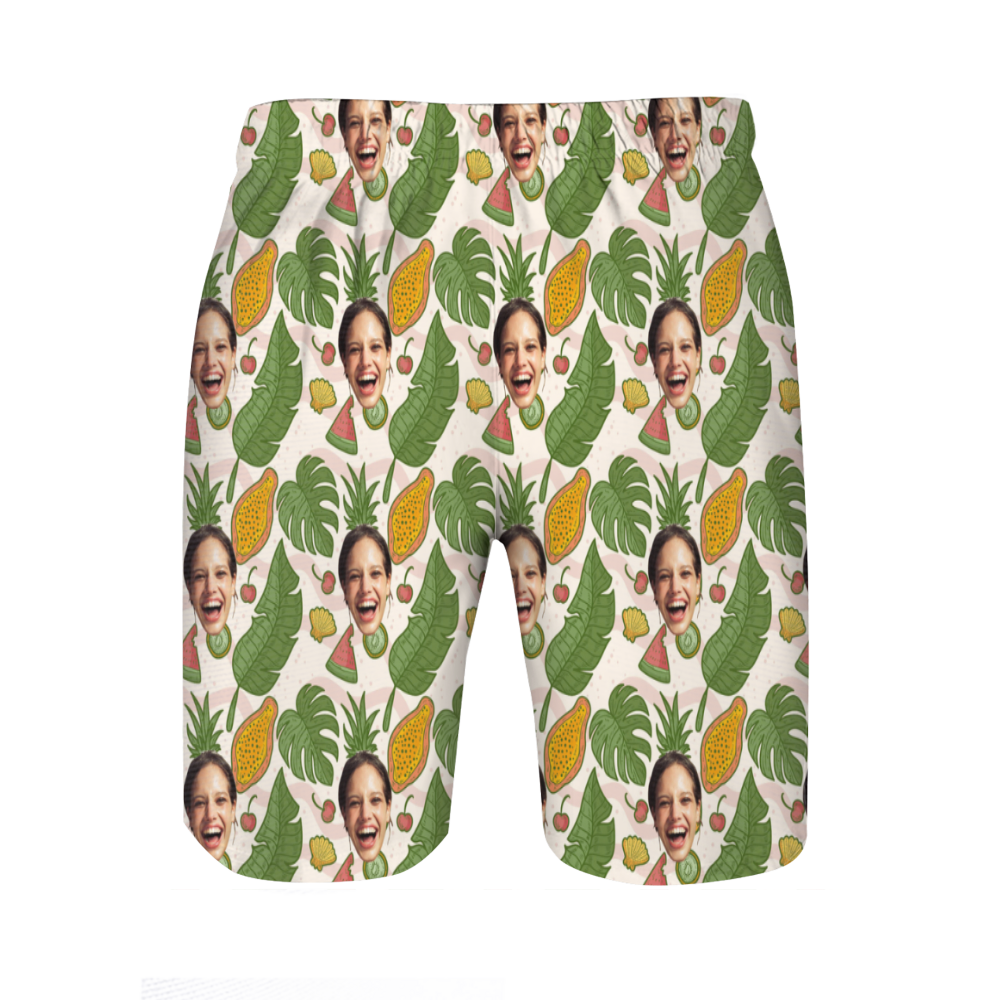 Personalisierte Foto Herren Strandshorts Kreatives Geschenk für den Vater