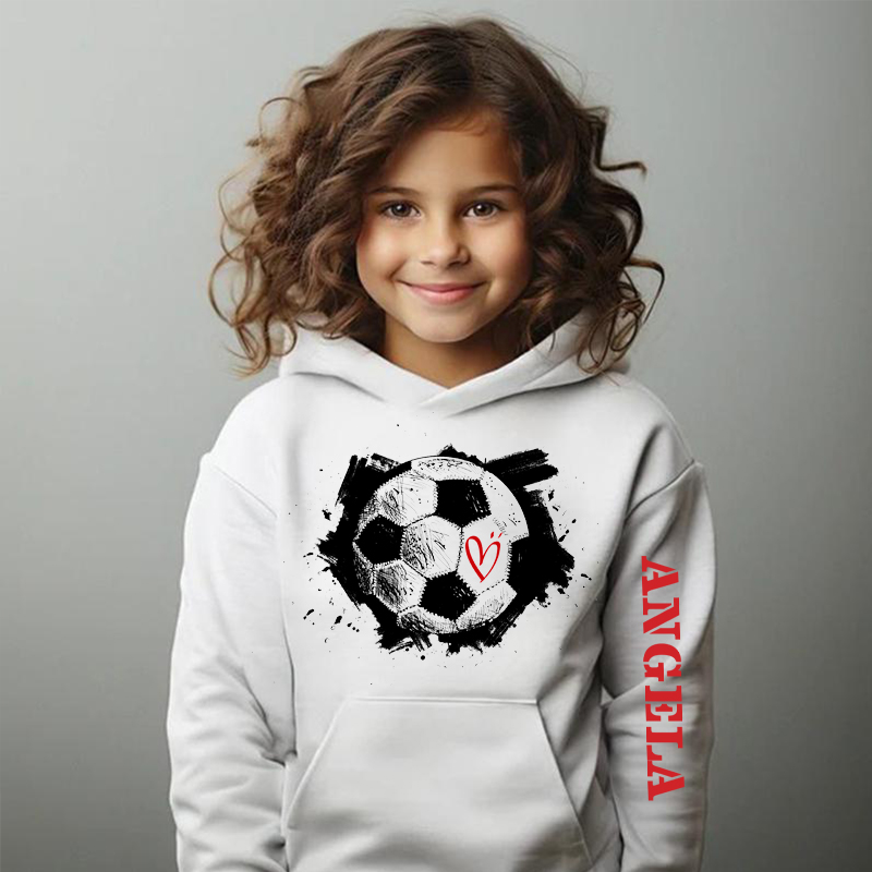 Personalized Children's Hoodies With Custom Name And Football Graphics For Sports Fanatics