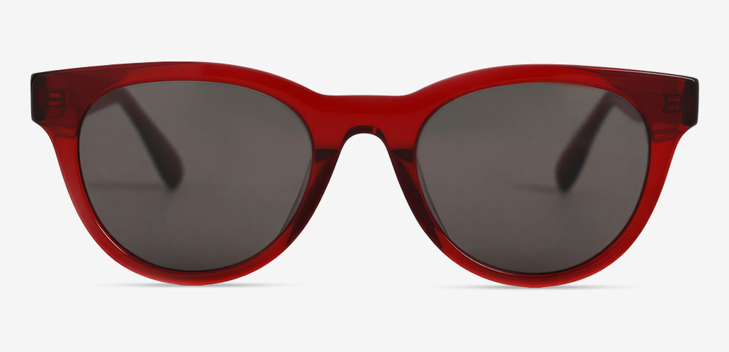 Hunter Red Round Sunglasses