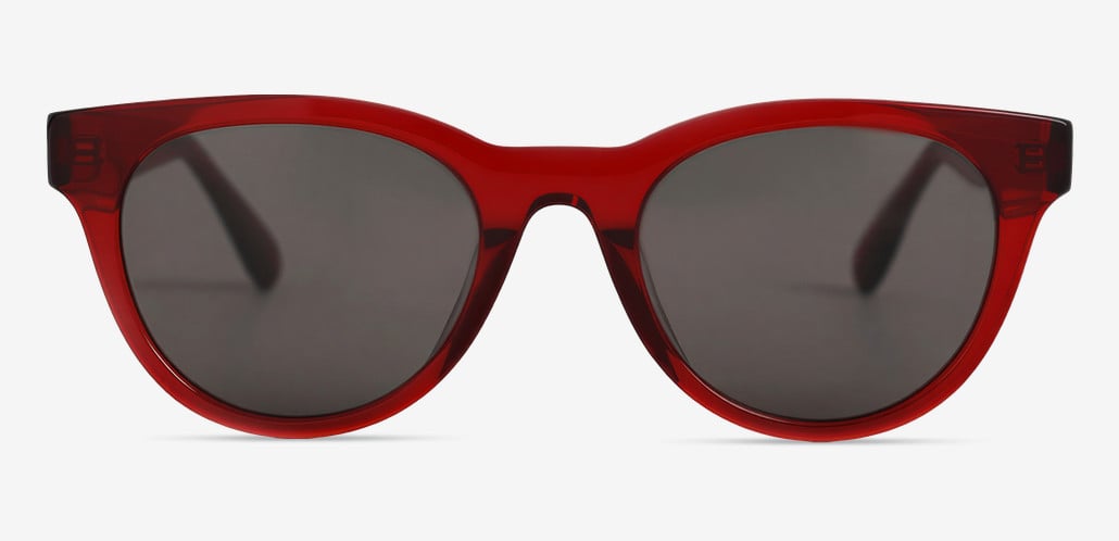 Hunter Red Round Sunglasses