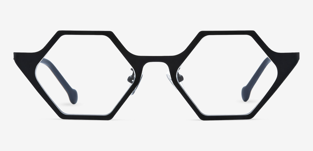 MacArthu Black Geometric Glasses