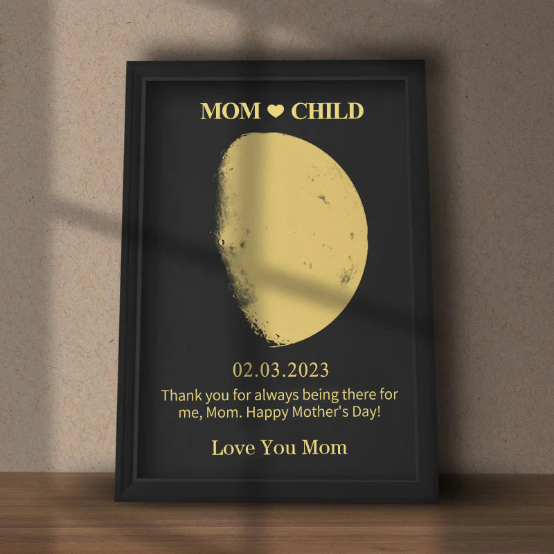 Personalized Moon Phase Photo Frame Warm Gift For Your Love