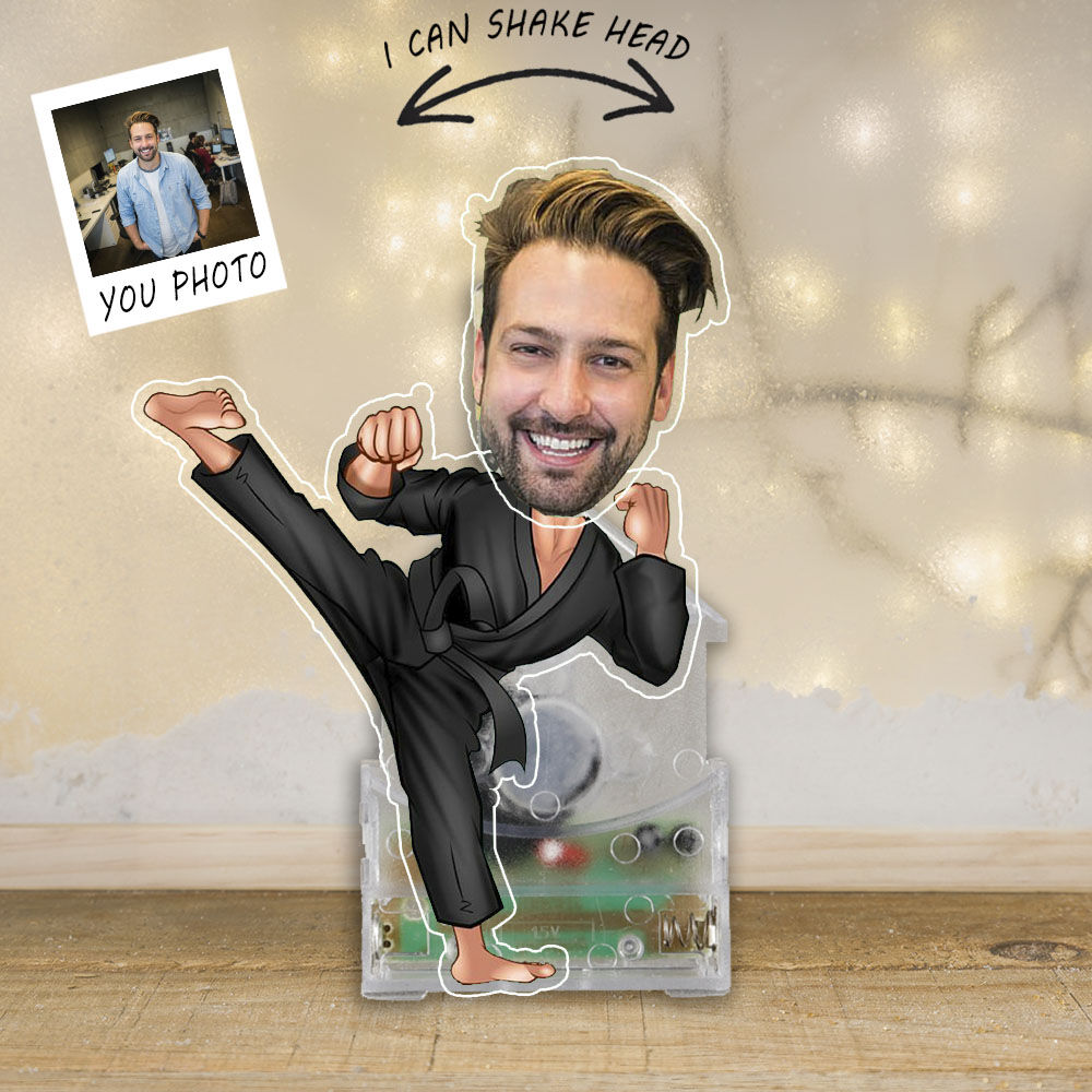 Personalized Bobblehead Acrylic Stand High Kick Taekwondo Design Cool Gift for Friends