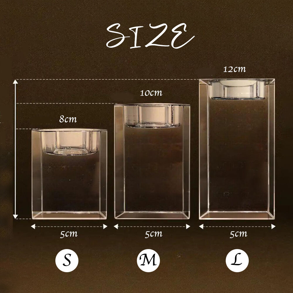 Personalized Crystal Candle Holders Engraved Pet Photo Sympathy Gift for Pet Owners