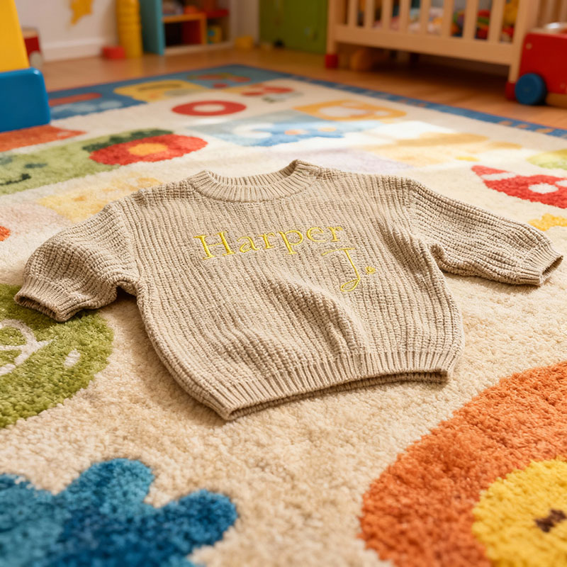 Gepersonaliseerde trui met geborduurde naam Grappig cadeau voor kinderen