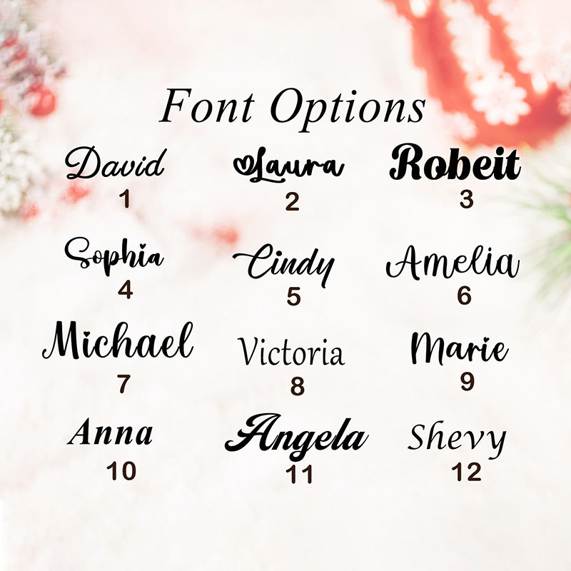 Julklappspåse med personligt namn och valfri bokstav Speciell present till familjen