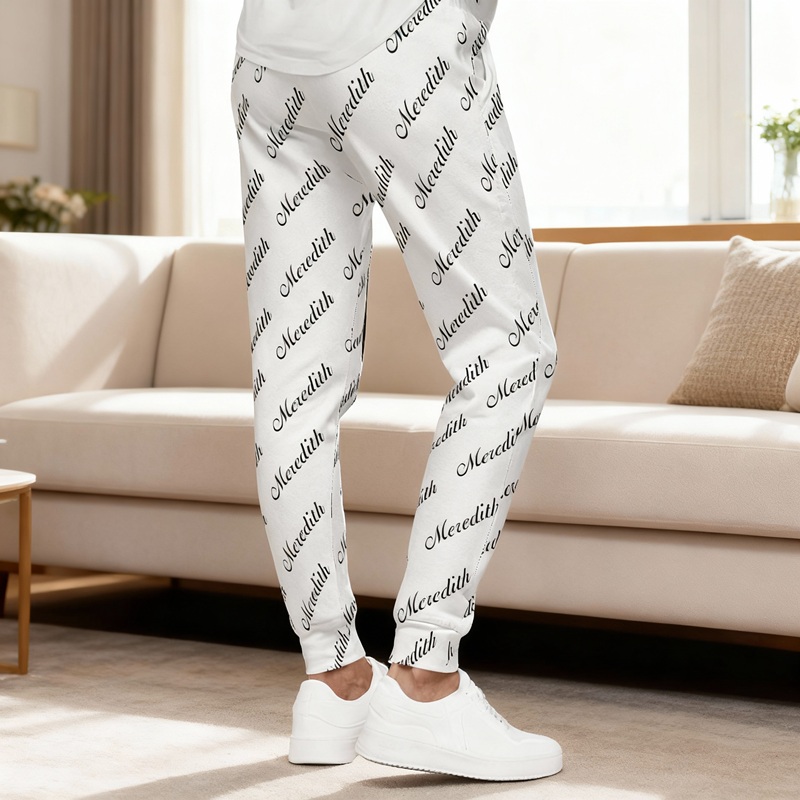 Gepersonaliseerde unisex joggingbroek met naam op maat gemaakt cadeau voor familie en vrienden