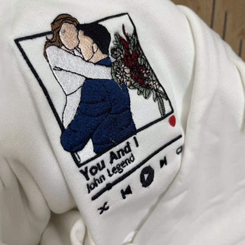 オリジナル 曲名 名前 写真 刺繍 スウェット トレーナー