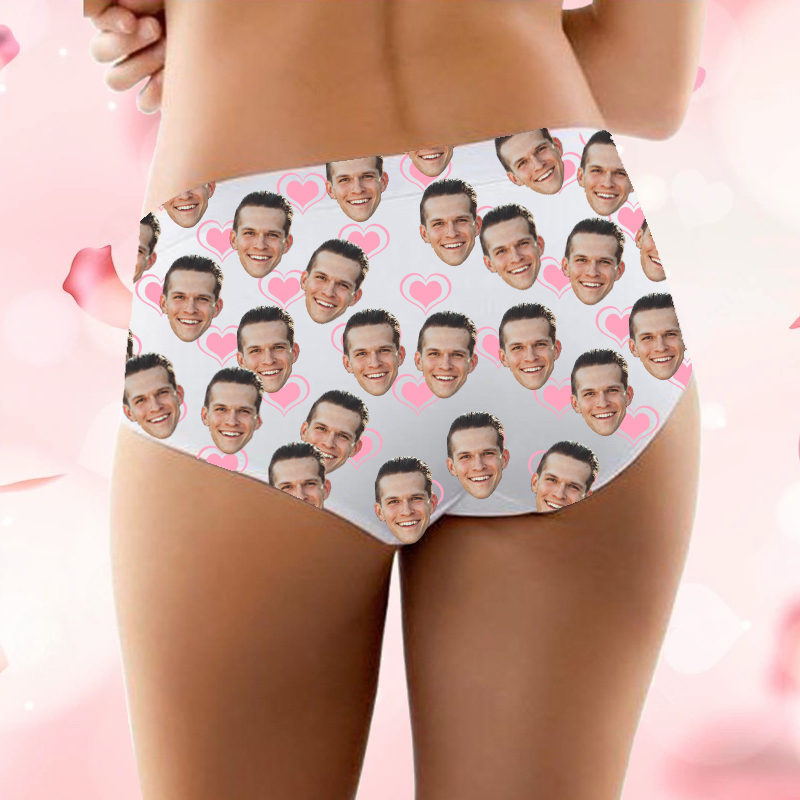 Personalized Face Picture Women's Underwear Funny Gift for Valentine's Day