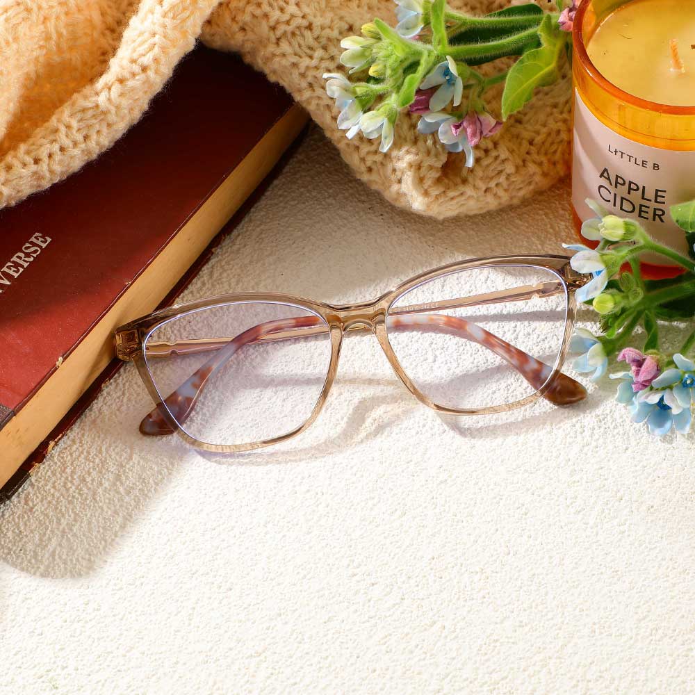 Lunettes de Vue Andrew Cat Eye Champagne 