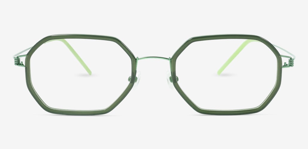 Vanessanson Grüne Geometrische Brille