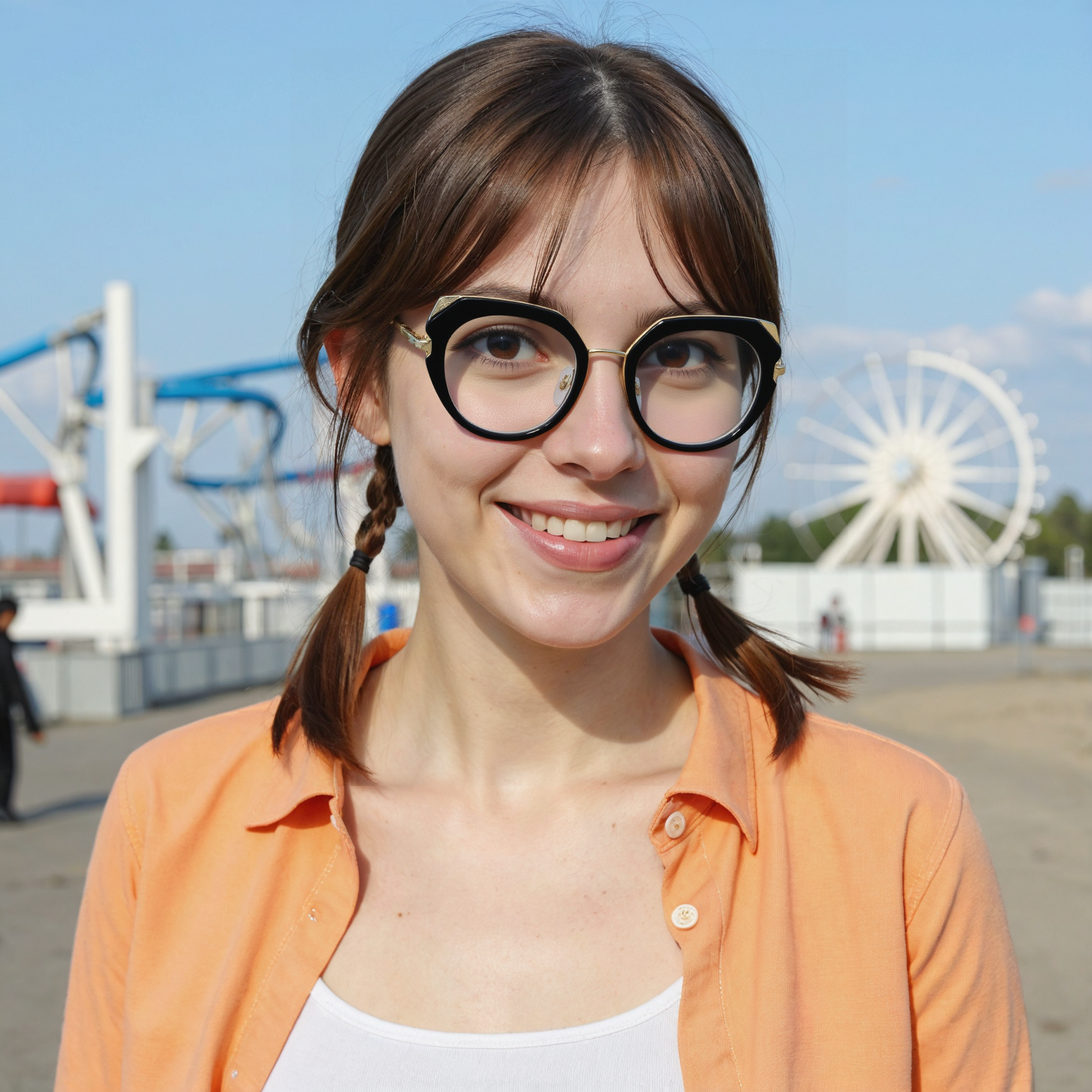 Bretton Cat Eye Black Glasses