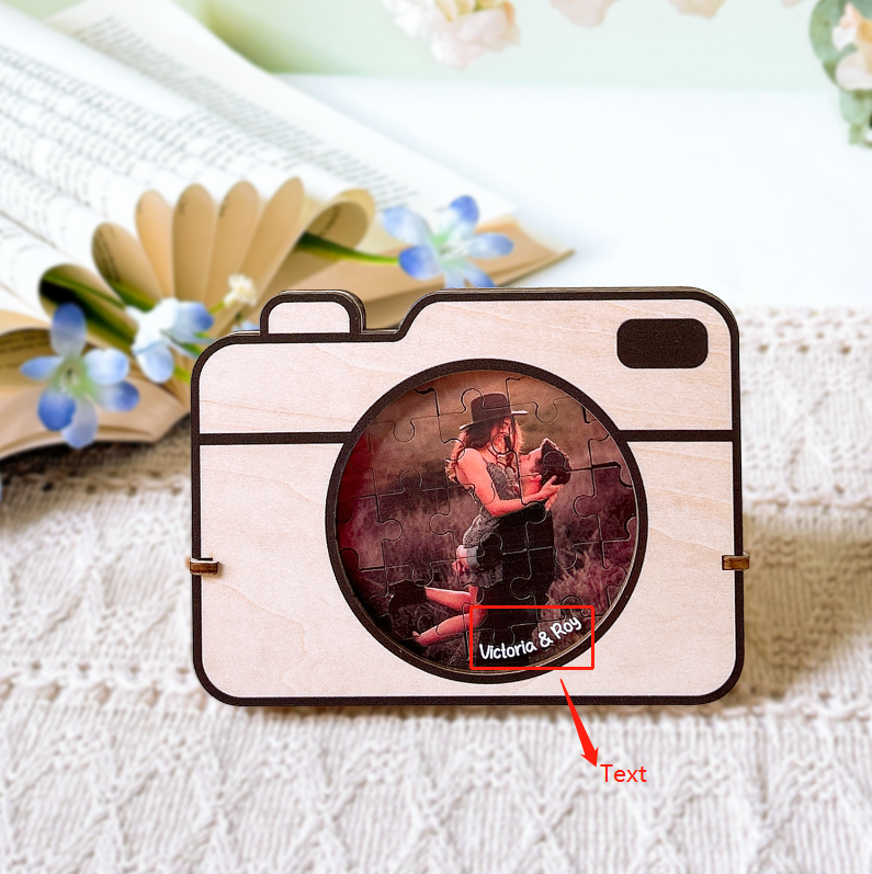 カメラデザイン 名入れ 写真入れ オブジェ 置物 インテリア