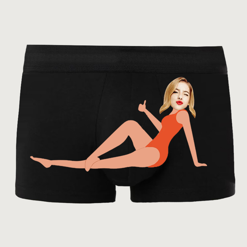 Personalisierte Bild Herrenunterwäsche Boxershorts mit schönen Mädchen Muster Kreatives Geschenk für Ehemann