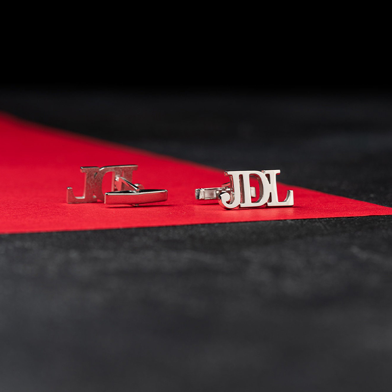 Personalized Custom Cufflink Initial Three Letters Simple Design Elegant Gift for Him Husband