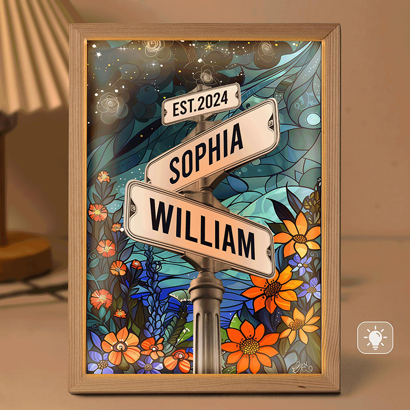 名入れ ストリート サイン テーブルランプ オーダーメイド