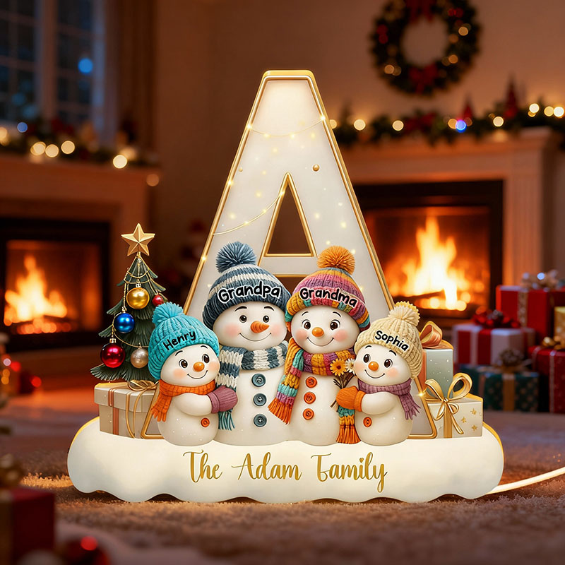 Personalized Name Night Light with Custom Letter Warm Gift for Christmas