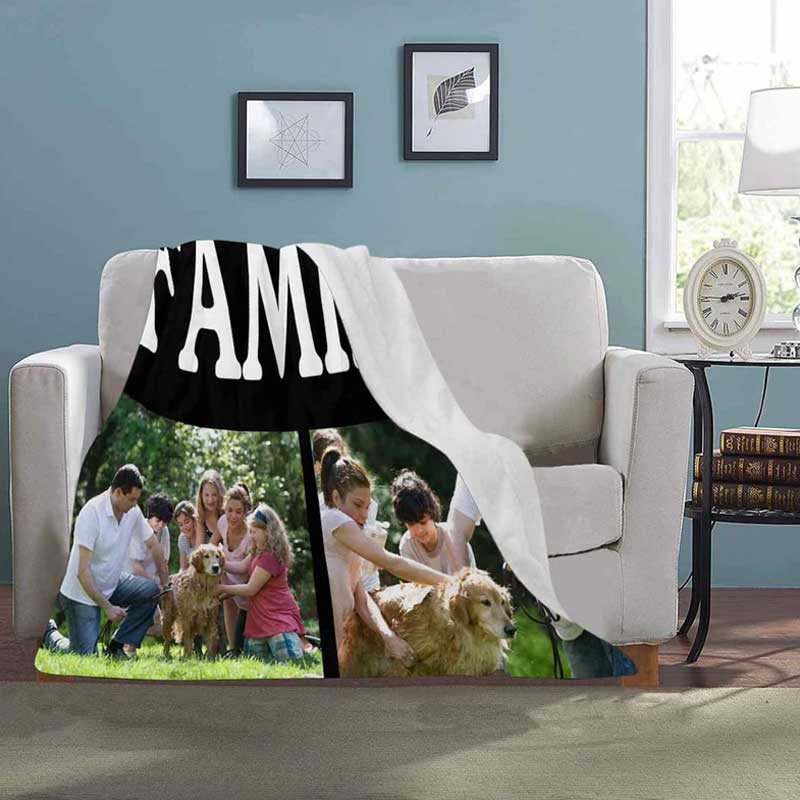 写真 名入れ ブランケット