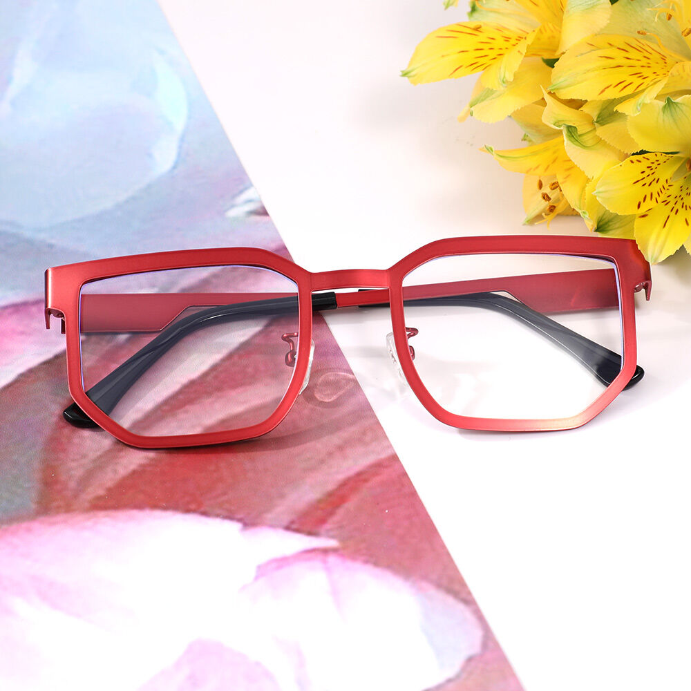 Bello Geometrische Rote Brille