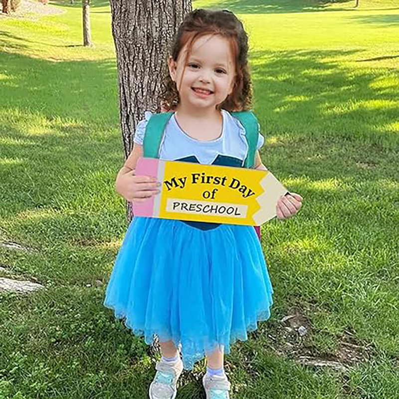 可愛い  ネーム入れ デスク プレート木製 新学期 ペンデザイン 初登校日 DIY