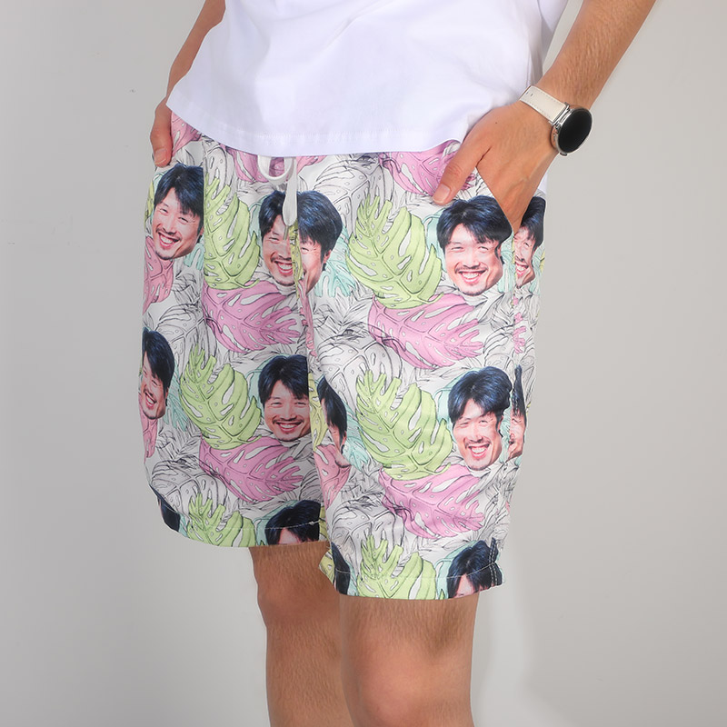 Pantaloncini da spiaggia da uomo personalizzati con motivo di foglie di cocco Regalo semplice per fidanzato