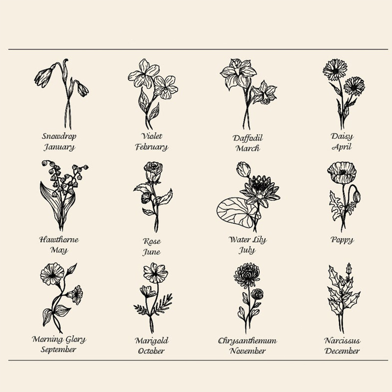 Personalized Heart-Shaped Photo Necklace With Birthday Flower Exquisite Birthday Gift