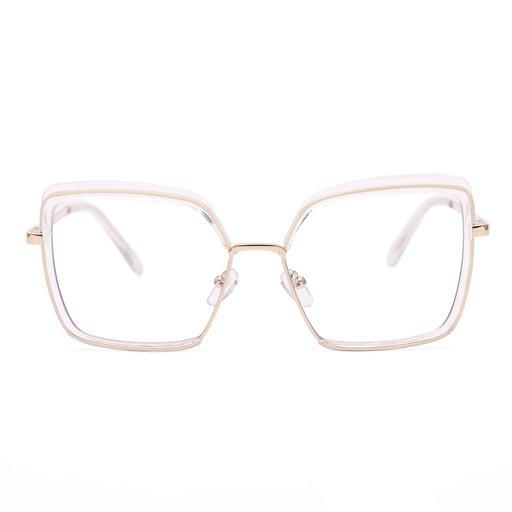 Deborah Geometric Clear Glasses