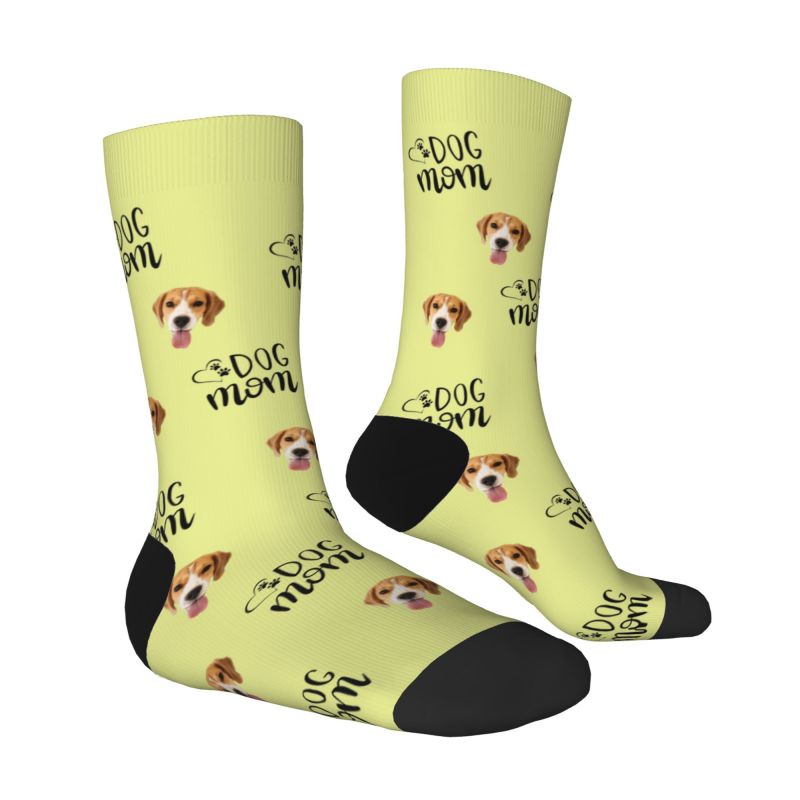 "Dog Mom" Personalized Face Socks are a Gift for Pet Lovers