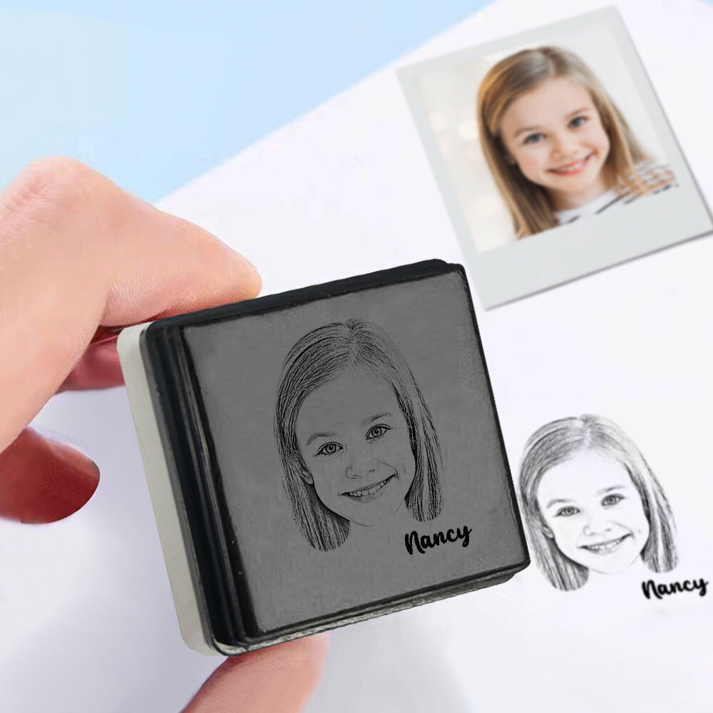 Customize the Stamp to Add Photo as a Back-to-School Gift for Child